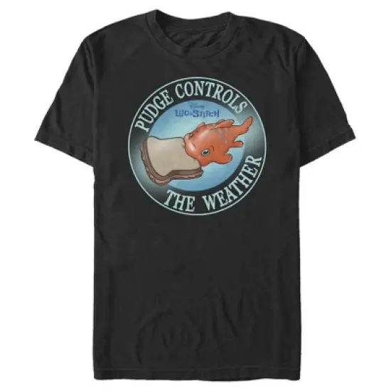 Men's Lilo & Stitch Pudge Controls the Weather T-Shirt image {4}
