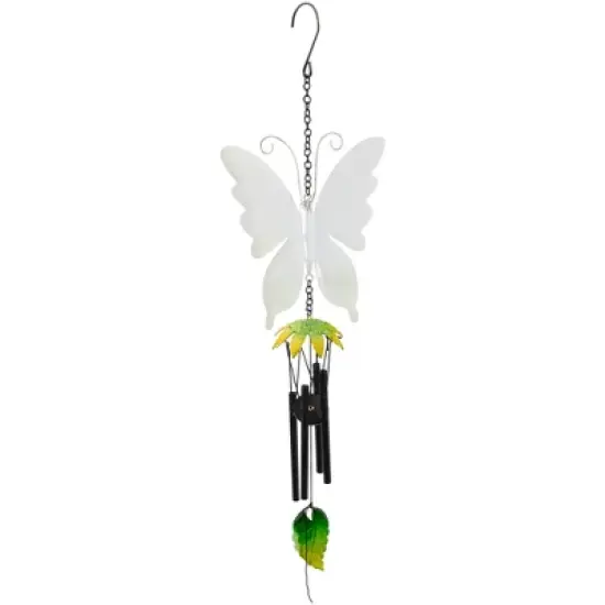 Northlight 15.75" Green Metal Butterfly Outdoor Garden Windchime image {4}