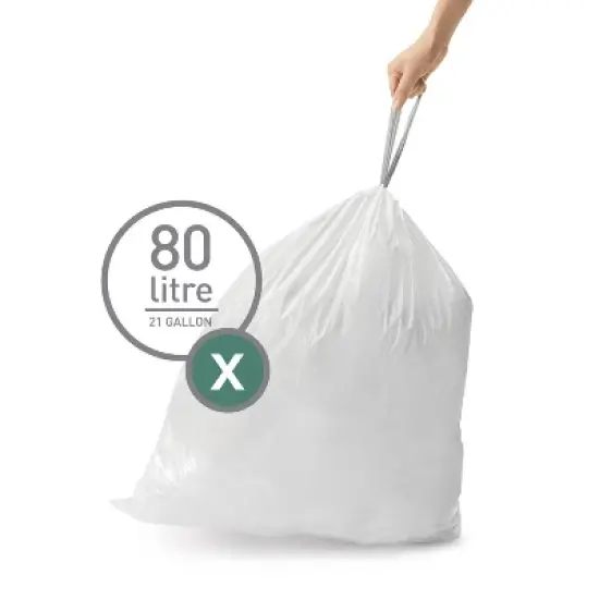 simplehuman Code X Custom Fit Trash Bags White image {4}
