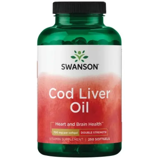 Swanson Cod Liver Oil - Double Strength 700 mg 250 Softgels image {5}