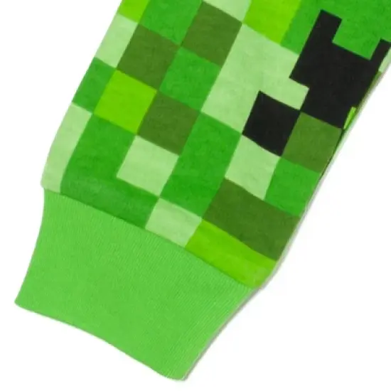 Minecraft Creeper Girls French Terry Pullover Sweatshirt Little Kid to Big Kid image {4}