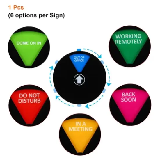 Unique Bargains 6 Options Acrylic Magnetic Adhesive Decor Home Business Privacy Sign image {2}