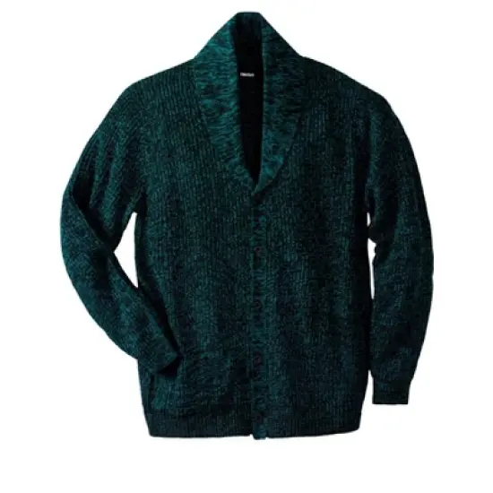 KingSize Men's Big & Tall Shaker Knit Shawl-Collar Cardigan Sweater image {6}
