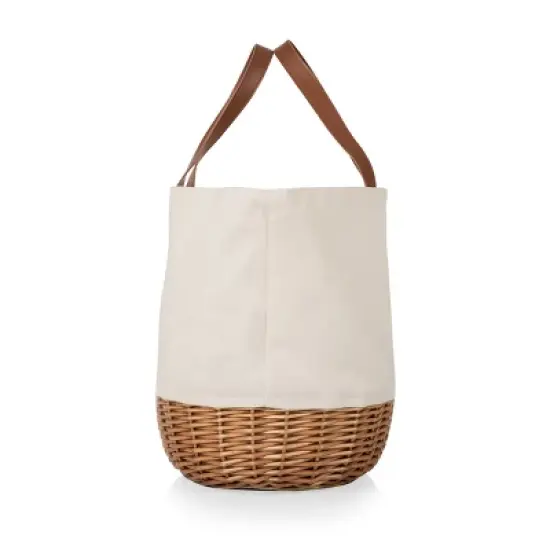 Picnic Time Promenade Beige Canvas Picnic Basket: Wicker, Solid Pattern, Disney Licensed, Lifetime Warranty image {2}