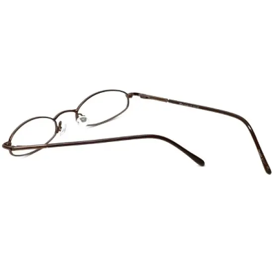 Flex Plus by Vivid FP-10 Designer Blue Light FIlter Reading Glasses in Shiny Brown 46mm +2.50 | Ladies | Oval Shape | Small Fit image {3}