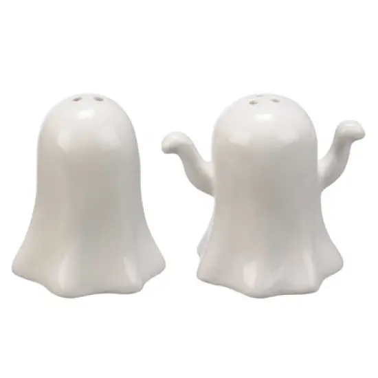 Tabletop 3.25 In Ghost Salt & Pepper Set Halloween , Halloween Spooky (2PC) image {1}