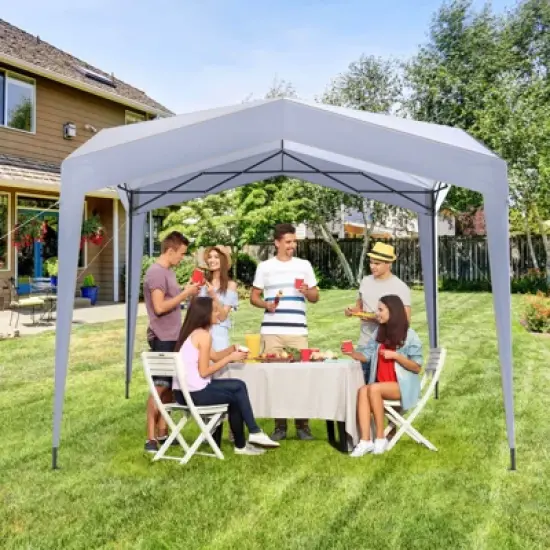 Costway 10 x 10 FT Outdoor Pop up Canopy Tent with Higher Top Roller Bag Adjustable Height image {4}