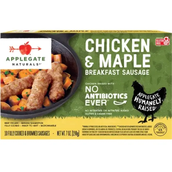 Applegate Naturals Chicken & Maple Breakfast Sausages - Frozen - 7oz/10ct image {5}