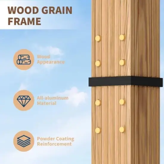 GustoWave 10x10 FT Outdoor Pergola Gazebo for Patio, Backyard, Garden image {3}