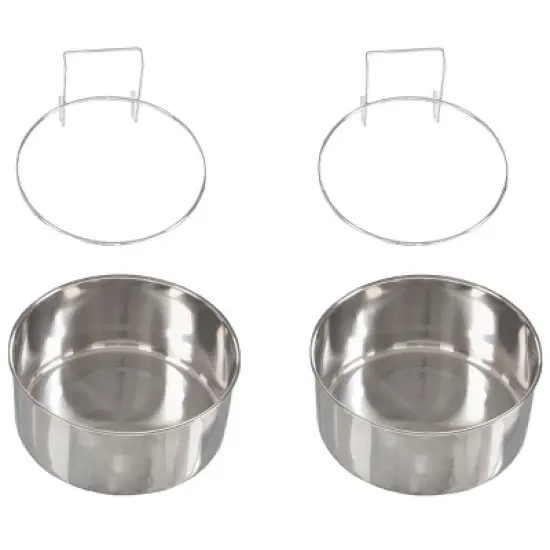 Pet Adobe Stainless-Steel Hanging Dog Bowl Set image {7}