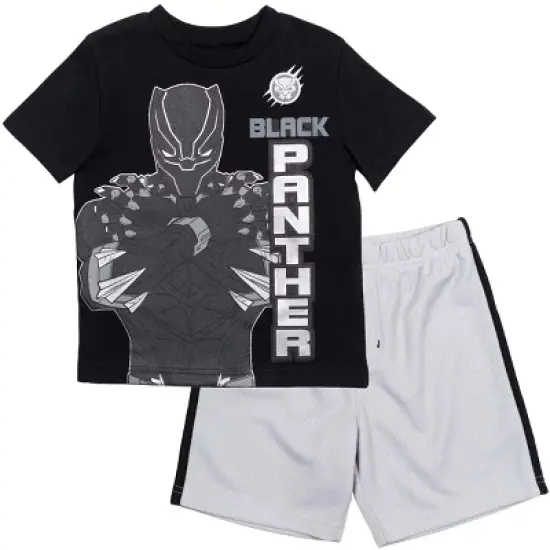 Marvel Avengers Black Panther Toddler Boys Graphic T-Shirt & Shorts Set  image {5}