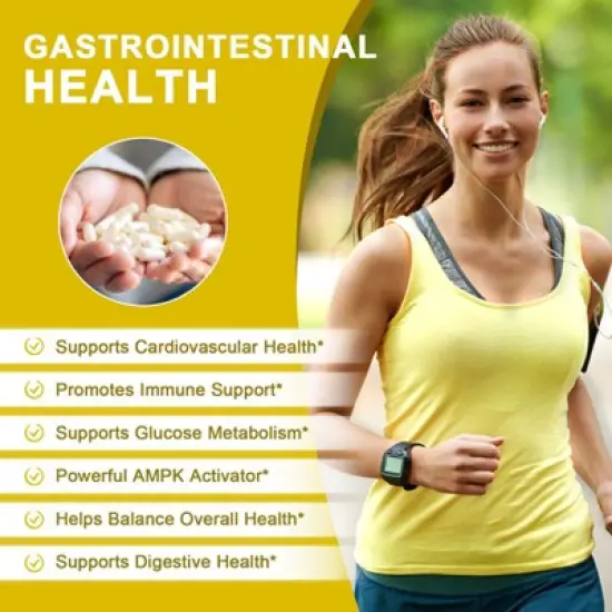 Alliwise Berberine HCL 1000mg Supplement with Ceylon Cinnamon, Support Gastrointestinal Health, 120 Capsules image {4}