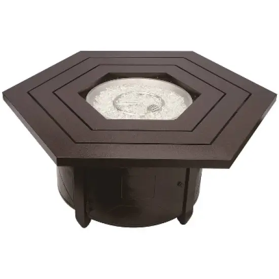Hexagon Fire Pit Hammered Bronze - AZ Patio Heaters image {2}