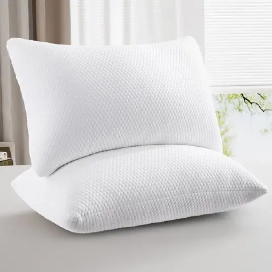 Twolike 2-Pack Shredded Memory Foam Adjustable Bed Pillows with Washable Removable Cover, Perfect for All Sleepers image {11}