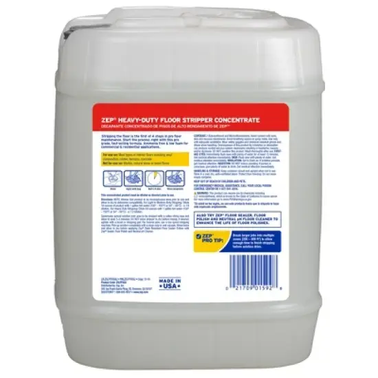 ZEP Zep Heavy-Duty Floor Stripper Concentrate &ndash; Removes Heavy Polish Buildup &ndash;- 5 Gallon (Case of 1) image {1}
