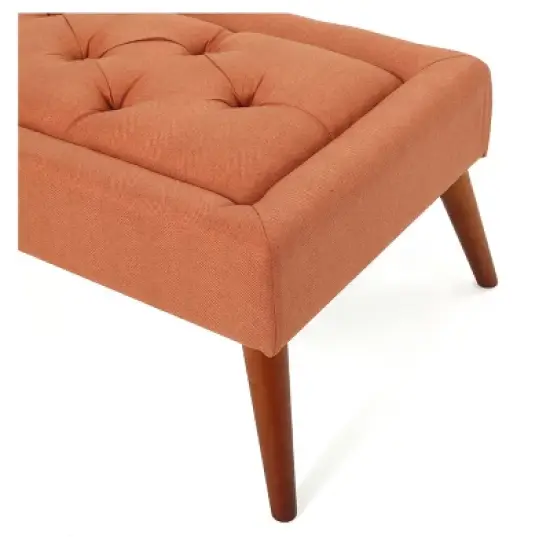 Dilwyn Tufted Ottoman - Orange - Christopher Knight Home image {1}