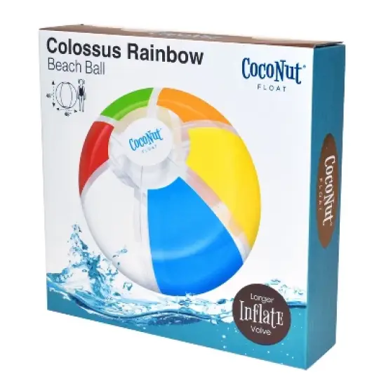 CocoNut Outdoor Colossus 48" Rainbow Beach Ball image {3}
