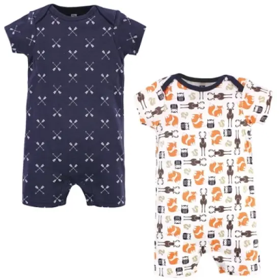 Hudson Baby Infant Boy Cotton Rompers, Forest image {4}