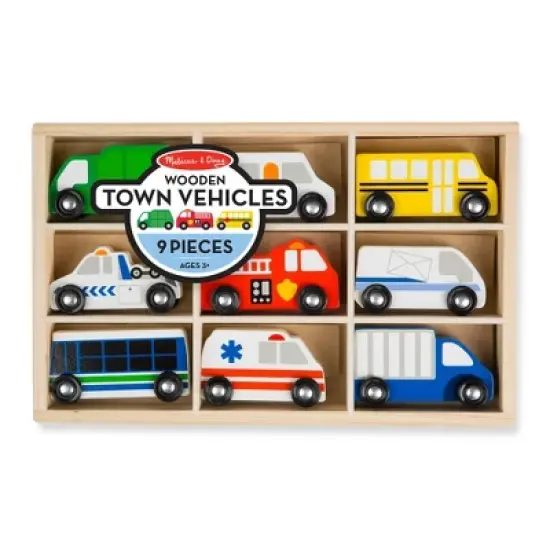 Melissa & Doug Wooden Town Vehicles Set image {3}