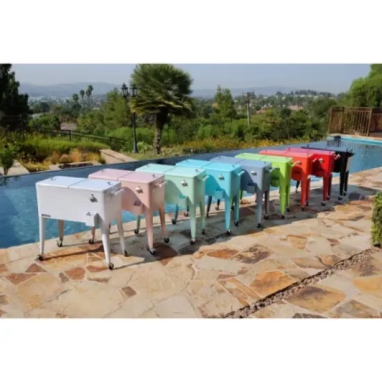 80qt Portable Rolling Patio Cooler - Permasteel
 image {9}