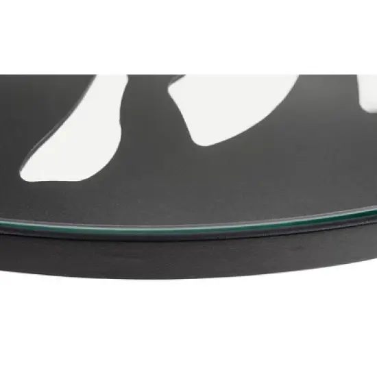 LeisureMod Devon 5-Piece Aluminum Outdoor Patio Dining Set with Tempered Glass Top Table and 4 Stackable Flower Design Chairs image {12}