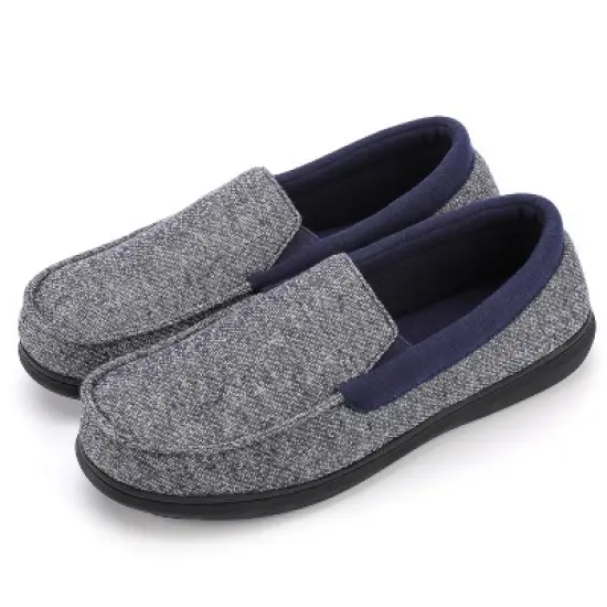 RockDove Men's SILVADUR Tweed Memory Foam Moc Slipper image {4}