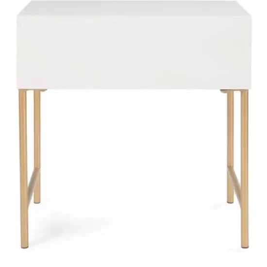 Jupiter Side Table White/Gold - Adore Decor image {5}