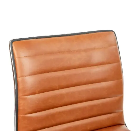 Flash Furniture Low Back Designer Armless Ribbed Swivel Task Office Chair image {4}