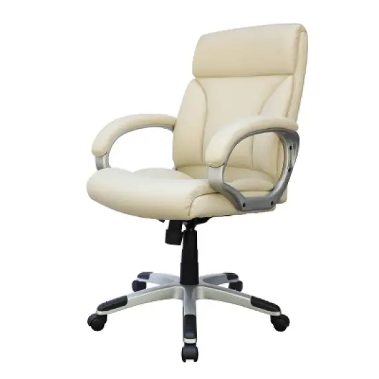 Modern Mid Back Executive Chair Ivory - Boss Office Products image {4}