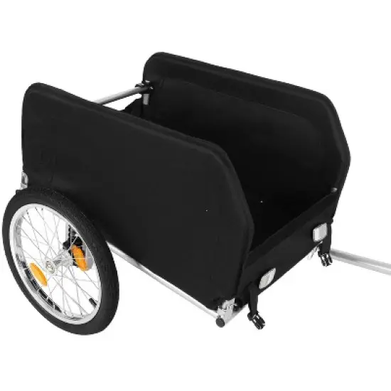 Heavy-Duty Bike Cargo Trailer with Removable Waterproof Cover &uml;C 88 lbs Capacity, 16" All-Terrain Wheels & Foldable Design for Camping, Groceries image {5}