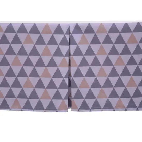 Bacati - Woodlands Gray/Beige Triangles Neutral Cotton Crib/Toddler Neutral Cotton Crib Skirt image {2}