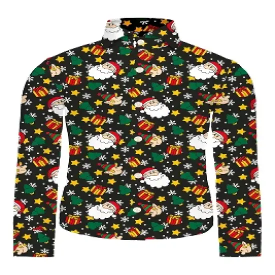 Suitmeister Boys Christmas Shirt - Santa Elves Black image {3}