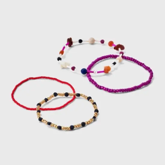 Semi Precious Opal Stretch Bracelet Set 4pc - Universal Thread&trade; image {4}