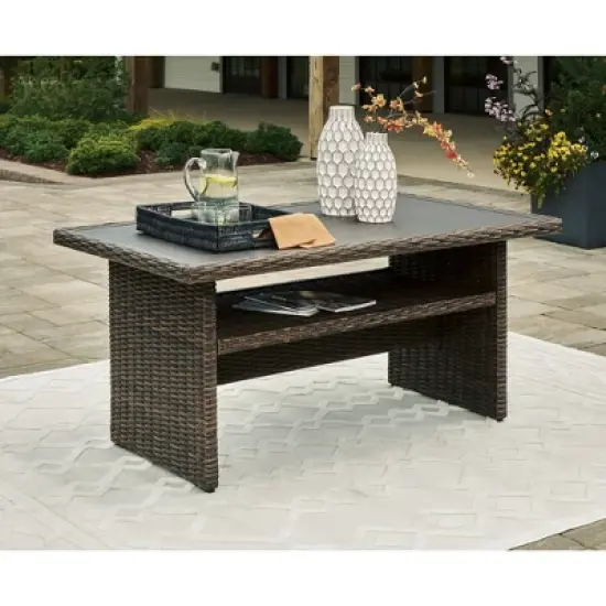 Signature Design by Ashley Brook Ranch Outdoor Multi-use Table, Brown image {3}