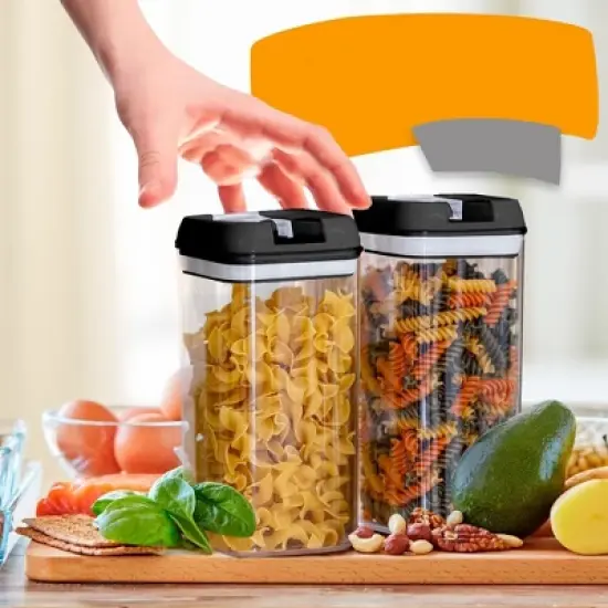 Cheer Collection Set of 6 42oz Airtight Food Storage Containers image {3}