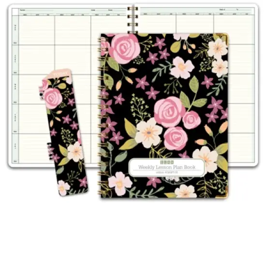 Elan Publishing Company W202FT - 33 Fashion Teacher Planner Set - BLACK FLORAL image {8}