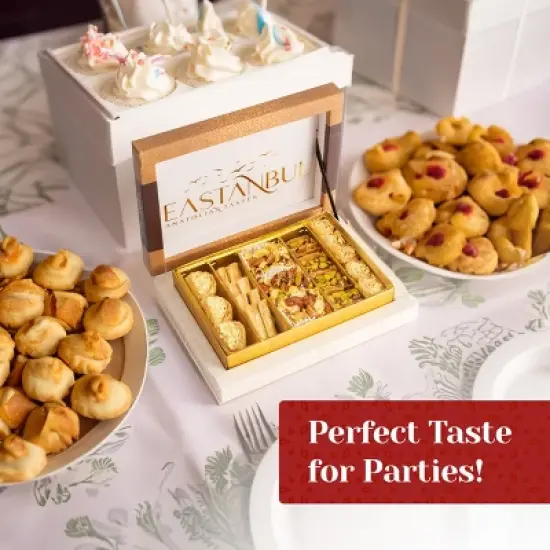 Eastanbul Baklava, Baklava Pastry, Pistachio Gift Box, Middle Eastern Sweets, Premium Gourmet Desserts, 8.8oz (250gr) image {2}