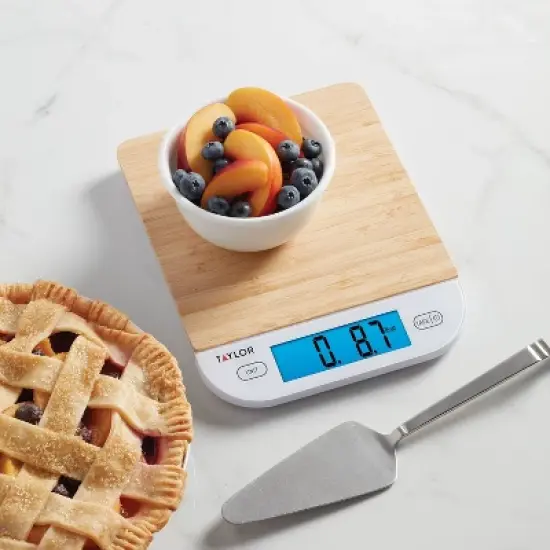 Taylor Digital Kitchen 15lb Food Scale Eco-Friendly Bamboo&nbsp; image {8}