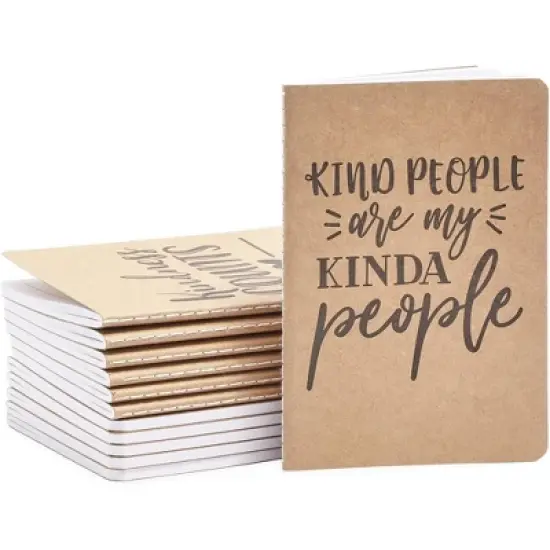 Paper Junkie 12-Pack Kraft Notebook Bulk, Motivational Travel Journal Pocket Notepad, A6 Size, 5.75 x 4 x 0.1 image {5}