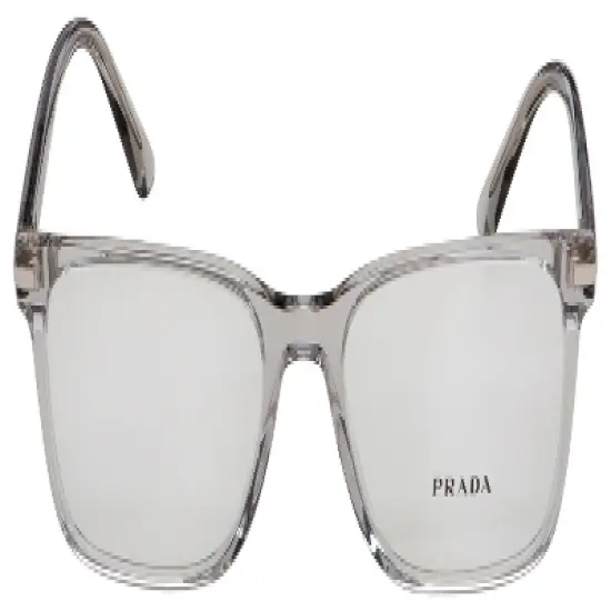 Prada PR 14WV U431O1 Unisex Rectangle Eyeglasses Crystal Grey 54mm image {1}