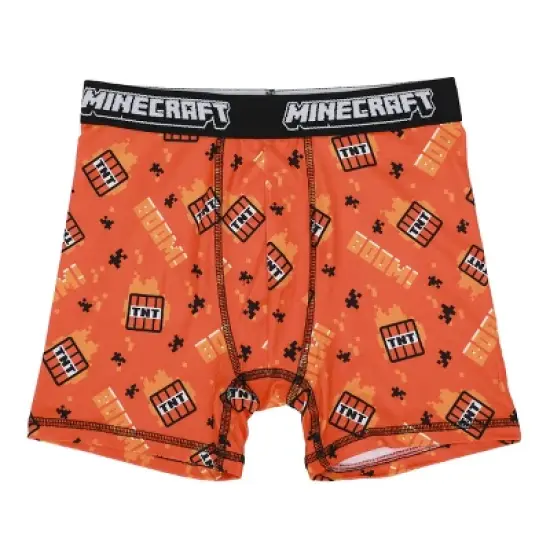 Youth Boys Minecraft Boxer Brief Underwear 5-Pack - Pixelated Comfort for Gamers image {3}