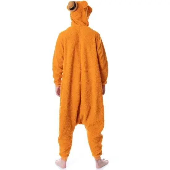 Disney The Muppets Unisex Adult Fozzie Bear Costume Plush Kigurumi Union Suit Pajama image {2}
