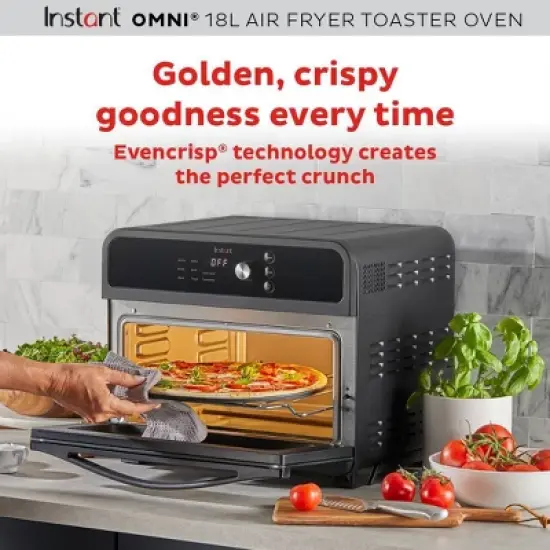 Instant Pot Omni 6-Slice Air Fryer Toaster Oven, Exclusive Bonus Pizza Pan Accessory: 1800W, Dishwasher-Safe, Includes Pizza Pan & More image {5}