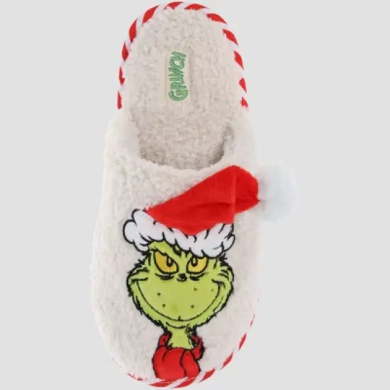 The Grinch Women's Holiday Scuff Slippers - Ivory image {7}