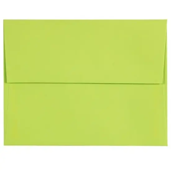 JAM PAPER #10 Business Colored Envelopes - 4 1/8 x 9 1/2 - Ultra Lime Green - 100/Pack image {4}