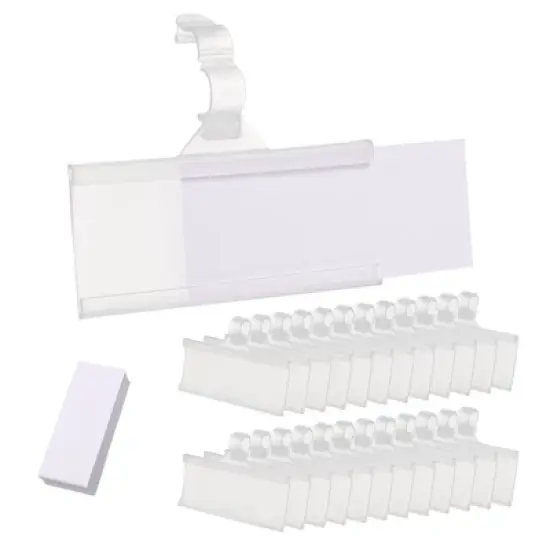 Unique Bargains Plastic Reusable Snap Lock Clear Label Holder image {7}