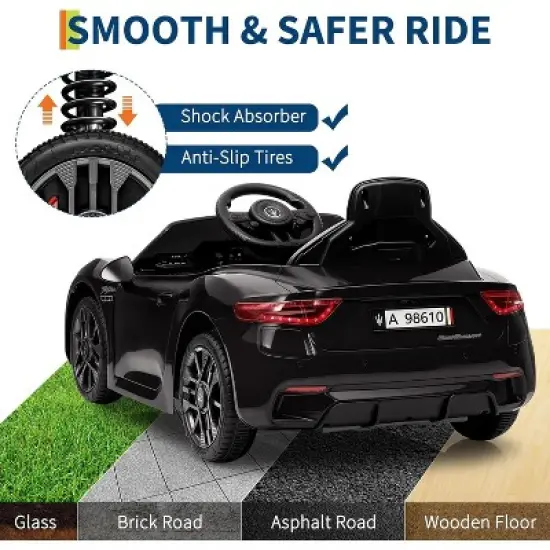 Licensed Maserati GranCabrio 12V Ride On Car for Kids with Remote Control, LED Lights, Battery Powered Electric Vehicle for Boys Girls Ages 3-8 image {5}