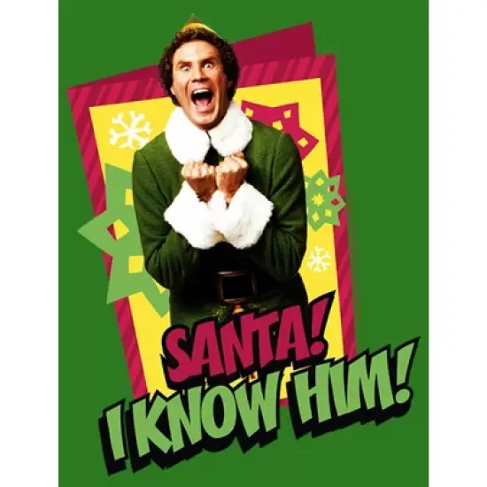 Men's Elf Santa I Know Him Quote Sweatshirt image {1}