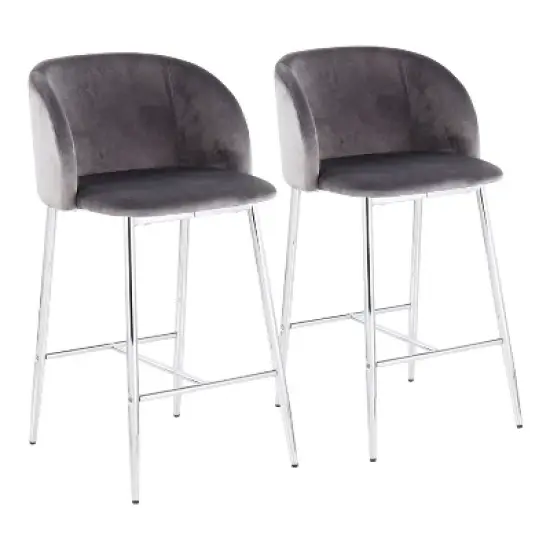 Set of 2 Fran Contemporary Counter Height Barstools - LumiSource image {16}