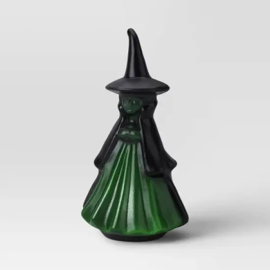 Small Lit Plastic Witch Figurine - Hyde and EEK! Boutique&trade; Black image {2}
